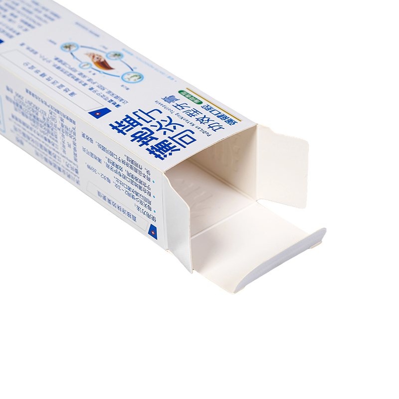 Card alb de 350g imprimare UV Necesități zilnice Ambalaje de hârtie, Cutie de ambalare a pastelor de dinți